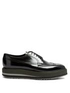 Prada Stacked-sole Leather Brogues