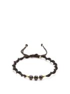 Matchesfashion.com Black Dakini - Bead Embellished Cord Bracelet - Mens - Black