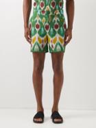 Erdem - Lucas Botanical-print Cotton-blend Shorts - Mens - Green Multi