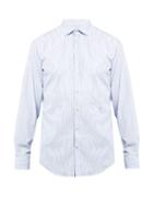 Massimo Alba Long-sleeved Pinstriped Cotton-poplin Shirt
