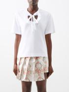 Simone Rocha - Heart-cutout Cotton-jersey T-shirt - Womens - White