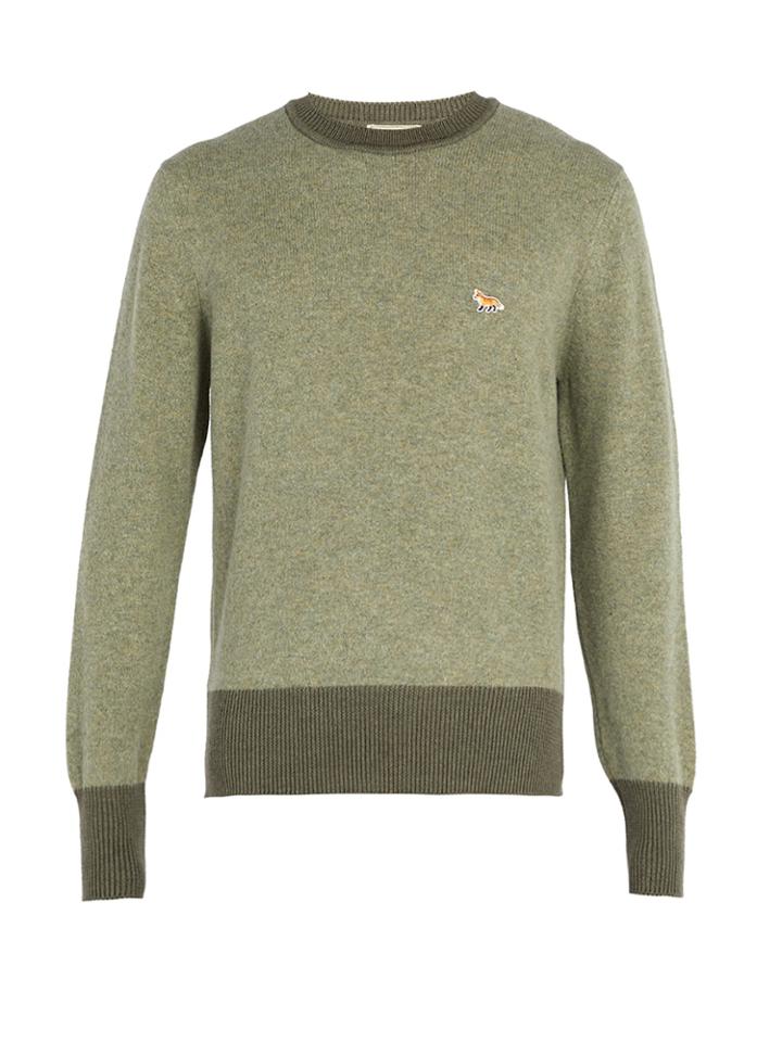 Maison Kitsuné Crew-neck Lambswool Sweater