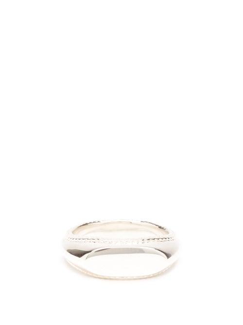 Matchesfashion.com Dear Letterman - Mihna Sterling-silver Signet Ring - Mens - Silver