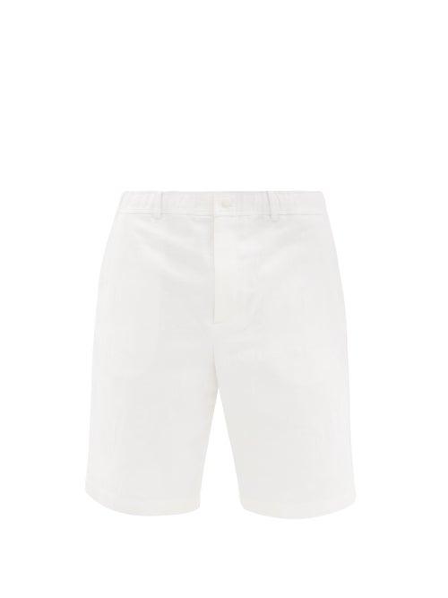 Mens Rtw Valentino - Logo-print Cotton-blend Shorts - Mens - White