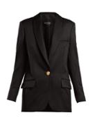 Matchesfashion.com Balmain - Long Wool Blazer - Womens - Black