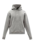 Matchesfashion.com Frame - Logo-print Oversized Jersey Hooded Sweatshirt - Mens - Grey