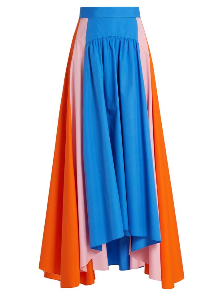 Peter Pilotto Butterfly-hem Gathered Cotton Skirt
