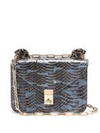 Valentino Panther-embellished Mini Snakeskin Shoulder Bag