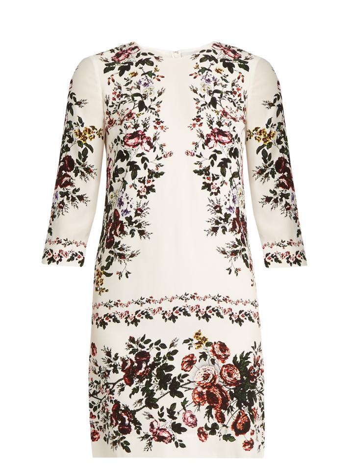 Erdem Emma Floral-print Silk-crepe Dress