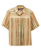 Matchesfashion.com Jacquemus - Vallena Striped Shirt - Womens - Green Multi