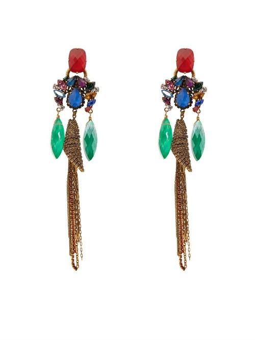 Erickson Beamon Telepathic Crystal & Gold-plated Earrings