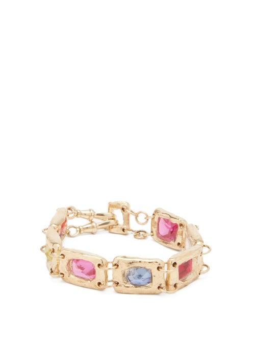 Matchesfashion.com Bleue Burnham - The Rose Sapphire & 18kt Gold Bracelet - Mens - Gold