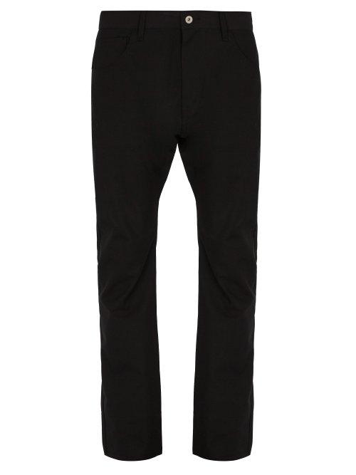 Matchesfashion.com Junya Watanabe - Reflective Cuff Straight Leg Wool Trousers - Mens - Black
