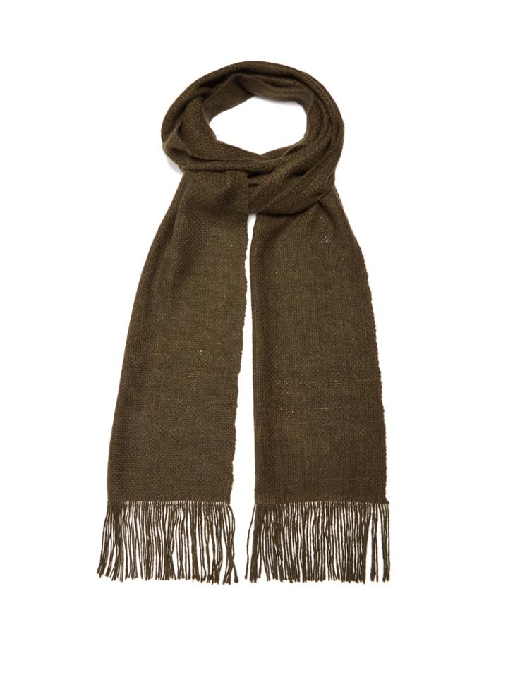 Denis Colomb Mongolia Nubby Basket-knit Scarf