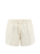 Marrakshi Life - Drawstring-waist Cotton Shorts - Mens - Cream