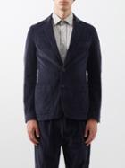 Officine Gnrale - Patch-pocket Cotton-blend Corduroy Suit Jacket - Mens - Navy