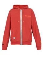 Matchesfashion.com Heron Preston - Logo Print Zip Up Hooded Sweatshirt - Mens - Red