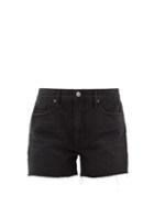 Ladies Rtw Frame - Le Simone Raw-edged Denim Shorts - Womens - Charcoal