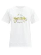 Matchesfashion.com Casablanca - Vista-print Cotton-jersey T-shirt - Mens - White