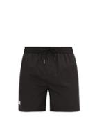 Matchesfashion.com Burberry - Grafton Rubberised Logo Plaque Swim Shorts - Mens - Black
