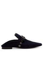 Robert Clergerie X Self-portrait Lopal Suede Backless Loafers