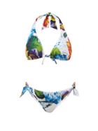 Dolce & Gabbana - Floral-print Triangle Bikini - Womens - Floral