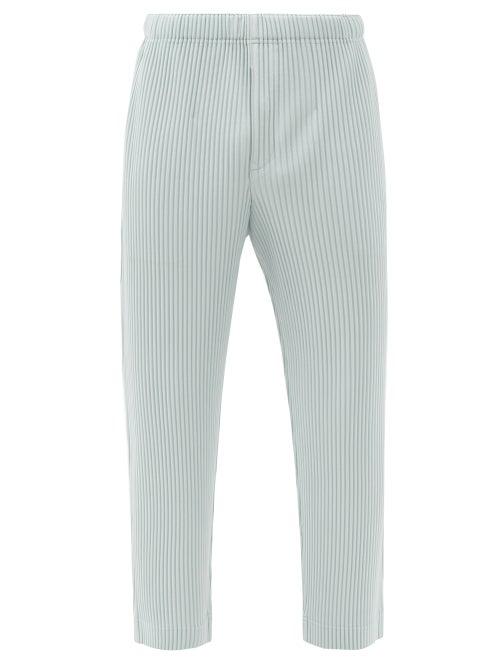 Matchesfashion.com Homme Pliss Issey Miyake - Technical-pleated Trousers - Mens - Light Blue