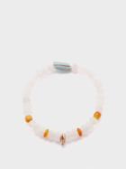 Musa By Bobbie - Diamond, Quartz, Amber & 14kt Gold Bracelet - Womens - Pink Multi