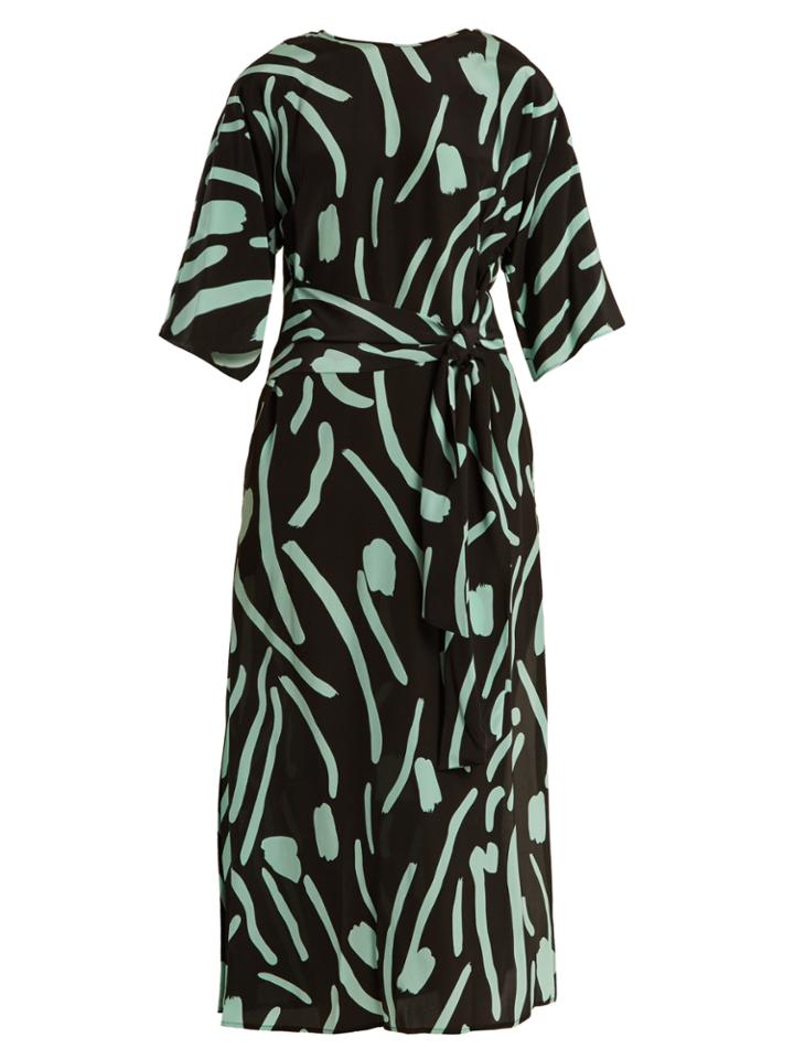 Diane Von Furstenberg Chatham-print Wrap-style Silk Dress