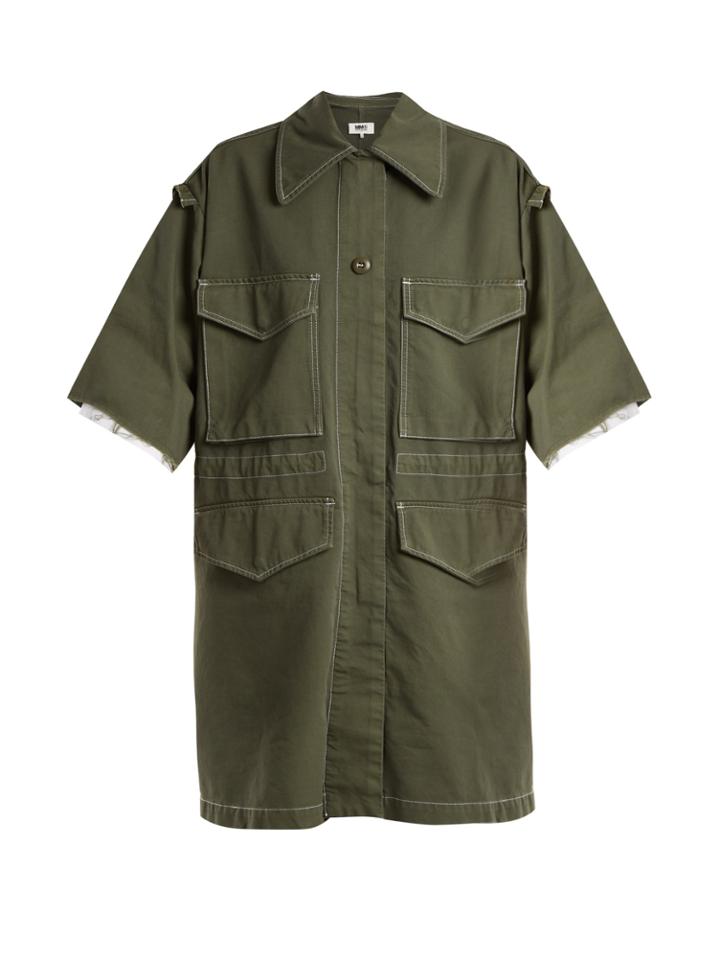 Mm6 Maison Margiela Patch-pocket Cotton-canvas Jacket