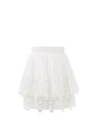 Dolce & Gabbana - Guipure-lace Cotton-blend Skirt - Womens - White