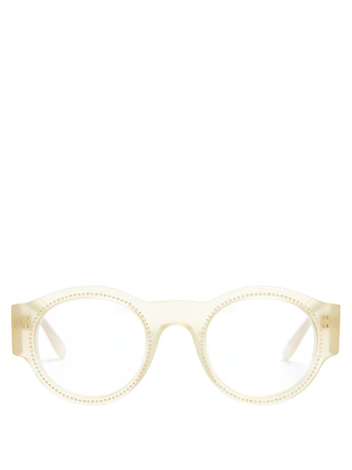 Marni Crystal-embellished Round Glasses