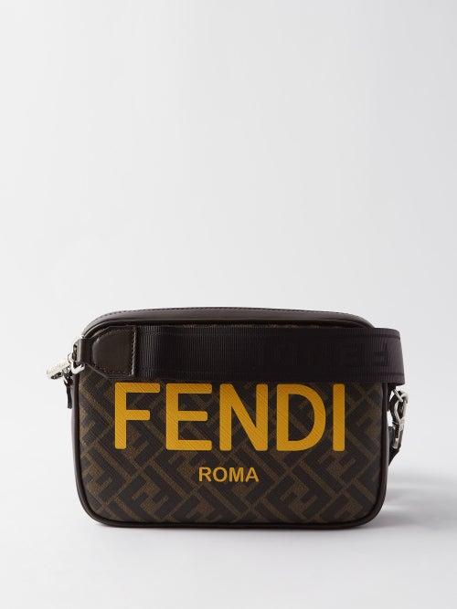 Fendi - Ff-print Coated-canvas Cross-body Bag - Mens - Brown Multi
