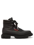 Matchesfashion.com Both - Lace Up Rubber And Canvas Boots - Mens - Black