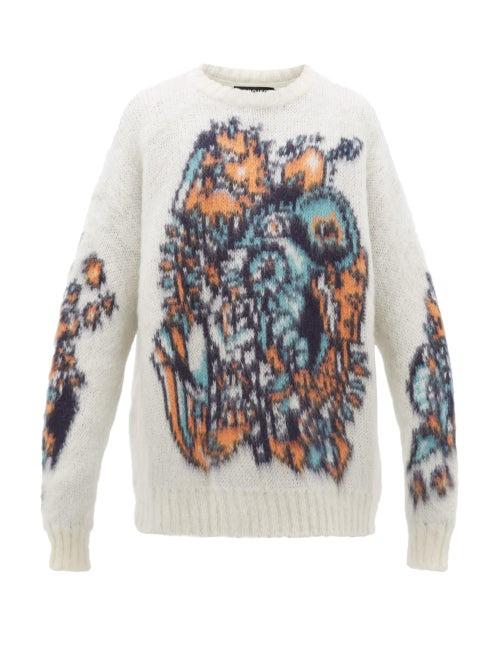 Matchesfashion.com Y/project - Oversized Knitted Sweater - Mens - White