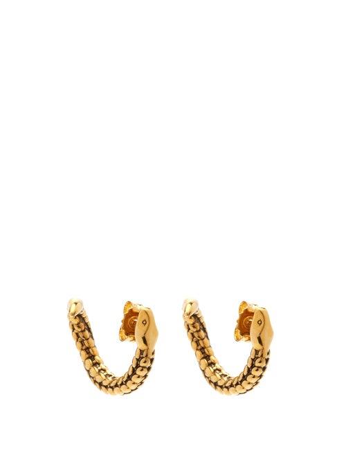 Matchesfashion.com Aurlie Bidermann - Snake 18kt Gold-plated Earrings - Womens - Gold