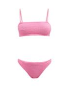 Hunza G - Gigi Crinkle-jersey Bikini - Womens - Bright Pink