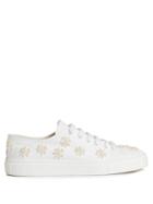Simone Rocha Floral-embellished Canvas Low-top Trainers