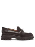Matchesfashion.com Gianvito Rossi - Exaggerated-sole Leather Penny Loafers - Womens - Black
