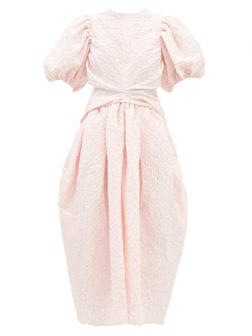 Cecilie Bahnsen - Juniper Linen-blend Jacquard Dress - Womens - Light Pink