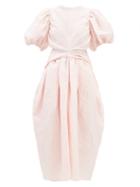 Cecilie Bahnsen - Juniper Linen-blend Jacquard Dress - Womens - Light Pink