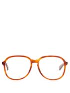 Matchesfashion.com Gucci - Rounded Square Frame Acetate Glasses - Womens - Tortoiseshell