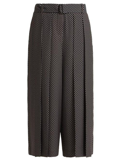 Matchesfashion.com Weekend Max Mara - Termoli Culottes - Womens - Black Print