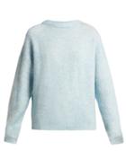 Matchesfashion.com Acne Studios - Dramatic Mohair Blend Sweater - Womens - Light Blue