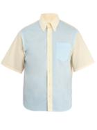 Prada Bi-colour Short-sleeved Cotton Shirt
