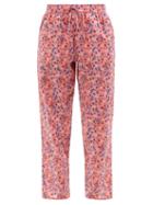 Matchesfashion.com Muzungu Sisters - Fern Paradise-print Organic-cotton Trousers - Womens - Pink Print