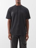 Palm Angels - Glittered-logo Cotton T-shirt - Mens - Black