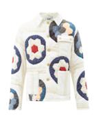 Matchesfashion.com Bode - Grandmother's Garden Patchwork Cotton Jacket - Mens - White