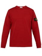 Matchesfashion.com Stone Island - Logo Patch Cotton Jersey Sweatshirt - Mens - Burgundy
