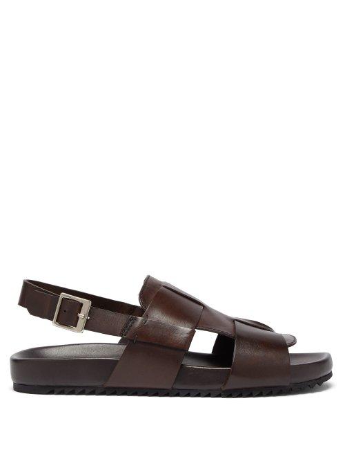 Matchesfashion.com Grenson - Wiley Leather Sandals - Mens - Brown